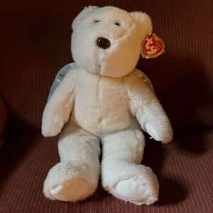TY Beanie Baby 14“ Angel Bear Star Christmas, Plush Stuffed Animal